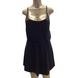 Wowease Size 14 Black Scoop Skirted One Piece Padded Cups Swimsuit. New With Tag